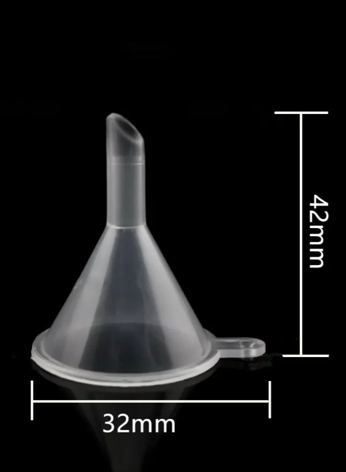 12pcs Small Clear Plastic PP Mini Funnels Packaging Travel Tools for Empty Bottle Filling Perfumes Essential Oils Aromatherapy - Image 2