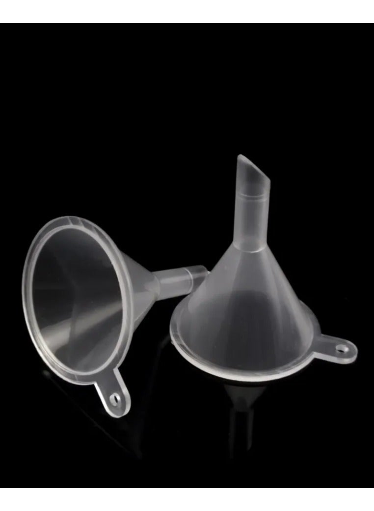 12pcs Small Clear Plastic PP Mini Funnels Packaging Travel Tools for Empty Bottle Filling Perfumes Essential Oils Aromatherapy - Image 3