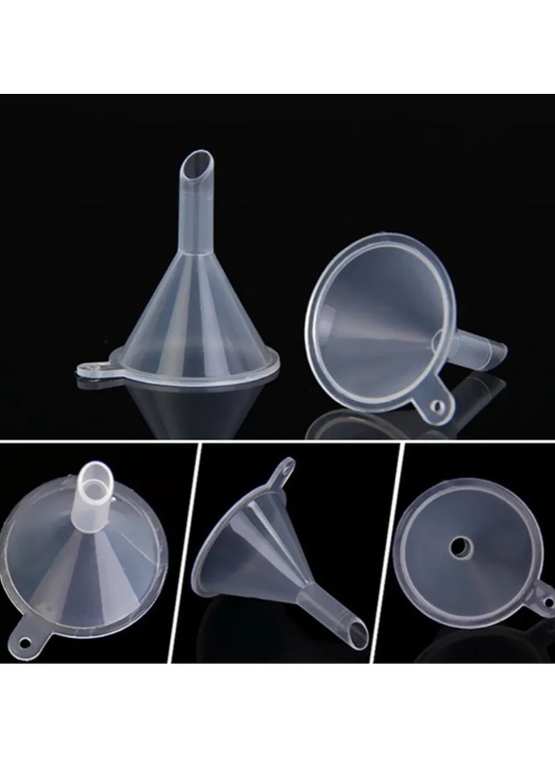 12pcs Small Clear Plastic PP Mini Funnels Packaging Travel Tools for Empty Bottle Filling Perfumes Essential Oils Aromatherapy - Image 4