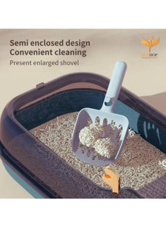 HOPHOP Convenient Open Design Cat Litter Box with Removable Spoon for Easy Cleaning  - Image 3