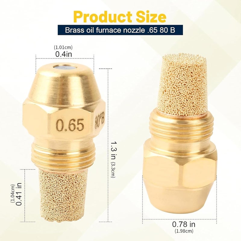 ordinarYone Oil Metal Oil Combustion Nozzle Burning 80 Degree 0.65/0.75/0.85 Waste Nozzle Boiler Heater Combustion - Image 4