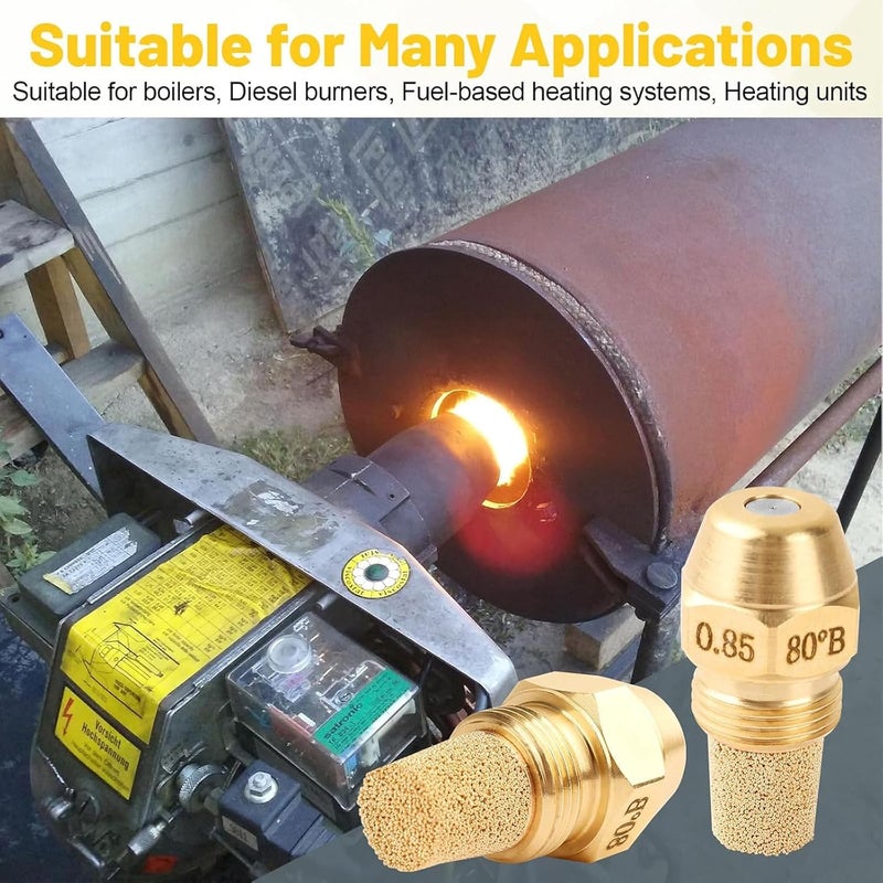 ordinarYone Oil Metal Oil Combustion Nozzle Burning 80 Degree 0.65/0.75/0.85 Waste Nozzle Boiler Heater Combustion - Image 2