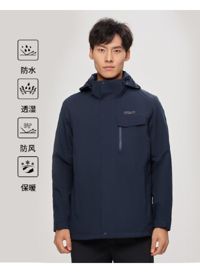 NorthLand Men's 3-in-1 Detachable Fleece Jacket Waterproof Windproof Hiking Coat Autumn Outdoor Jacket - Image 1
