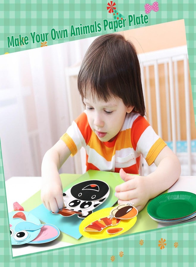 Funnymoom 24 Pcs Jungle Animals Plate Craft Sets Wild Animal Arts Crafts Gift Tiger Lion DIY Craft for Boys Girls Preschool Party Classroom DIY Project Supplies Decorations(Cute) - Image 4