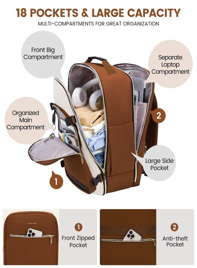 LOVEVOOK 40L Large Travel Backpack for Women, 17 Inch Carry on Backpack for Traveling on Airplane - Image 3