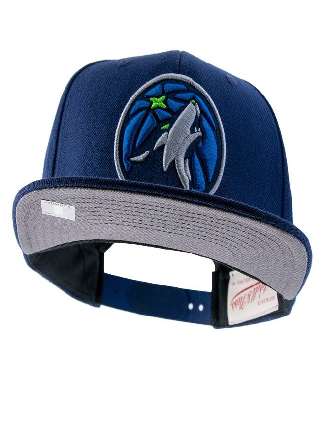 Mitchell & Ness Minnesota Timberwolves Team Ground 2.0 Snapback Hat Cap - Navy - Image 1