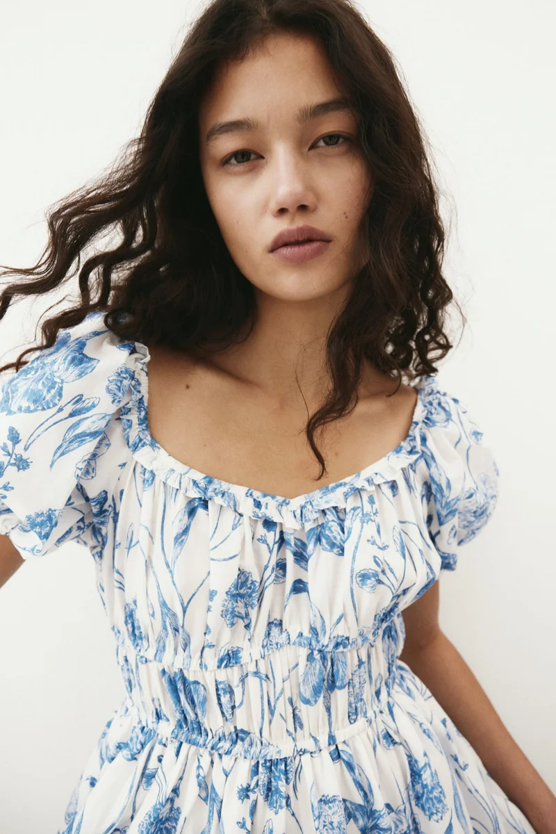 H&M Bubble-hem cotton dress