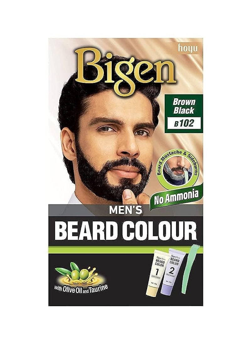 Bigen Men's Beard Color, 40g - Brownish Black B102 (Pack of 3)  - Image 1