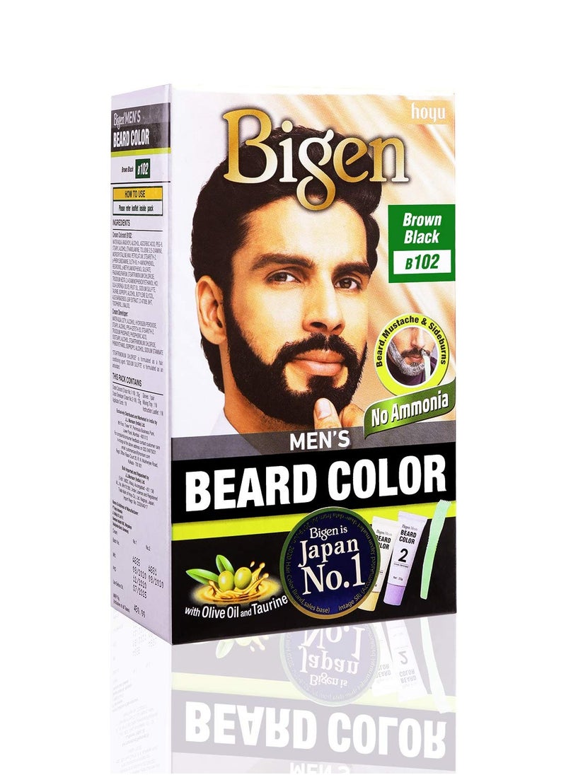 Bigen Men's Beard Color, 40g - Brownish Black B102 (Pack of 3)  - Image 2
