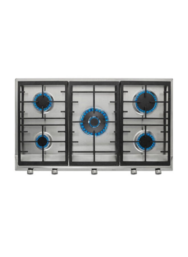 TEKA Built-in 90 cm Gas Hob With 5 High Efficiency Burners & Cast Iron Grills EX 90.1 5G Ai Al Dr Ci 40212063 Silver - Image 1