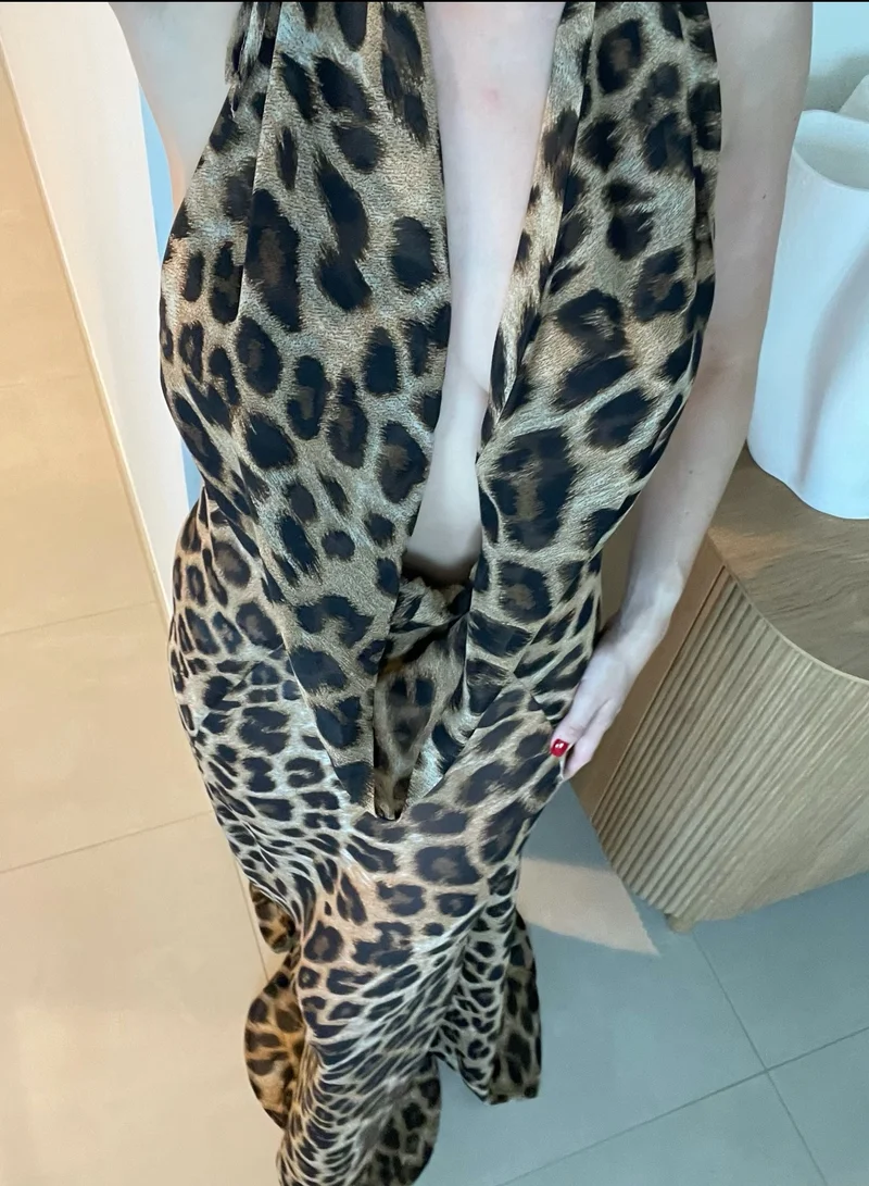 Itty Bitty Kinis April Plunge Dress Cheetah