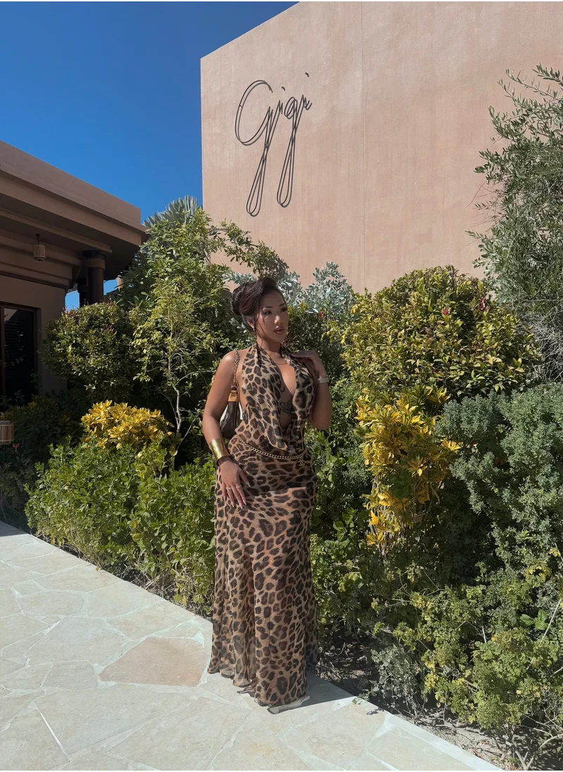 Itty Bitty Kinis April Plunge Dress Cheetah