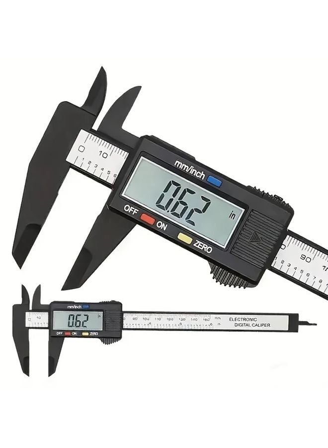 Black Digital Caliper 150mm 1000g Capacity Jewelry Measurement Tool ABS Resin - Image 1