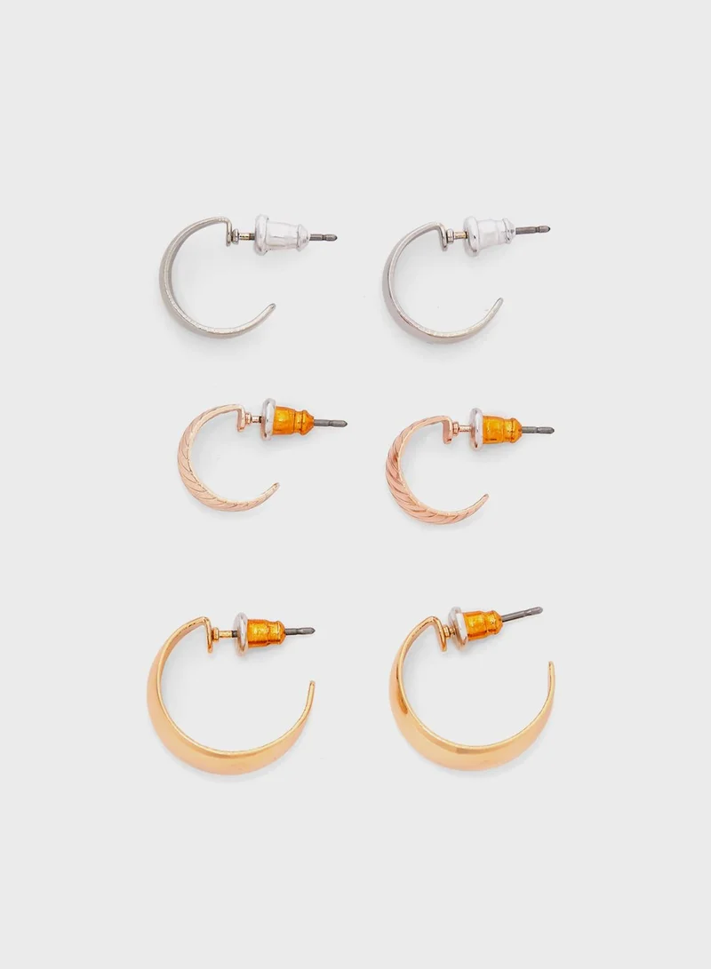 FOREVER 21 Half Moon Hoop Earring