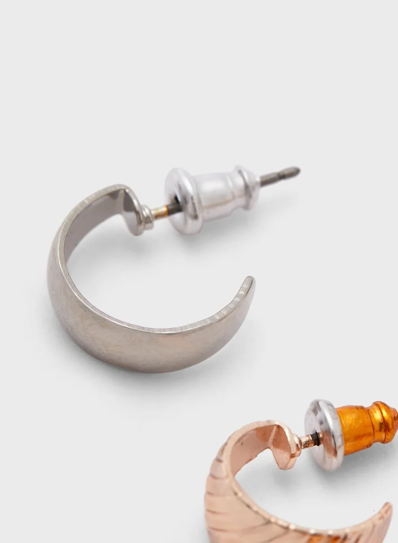 FOREVER 21 Half Moon Hoop Earring