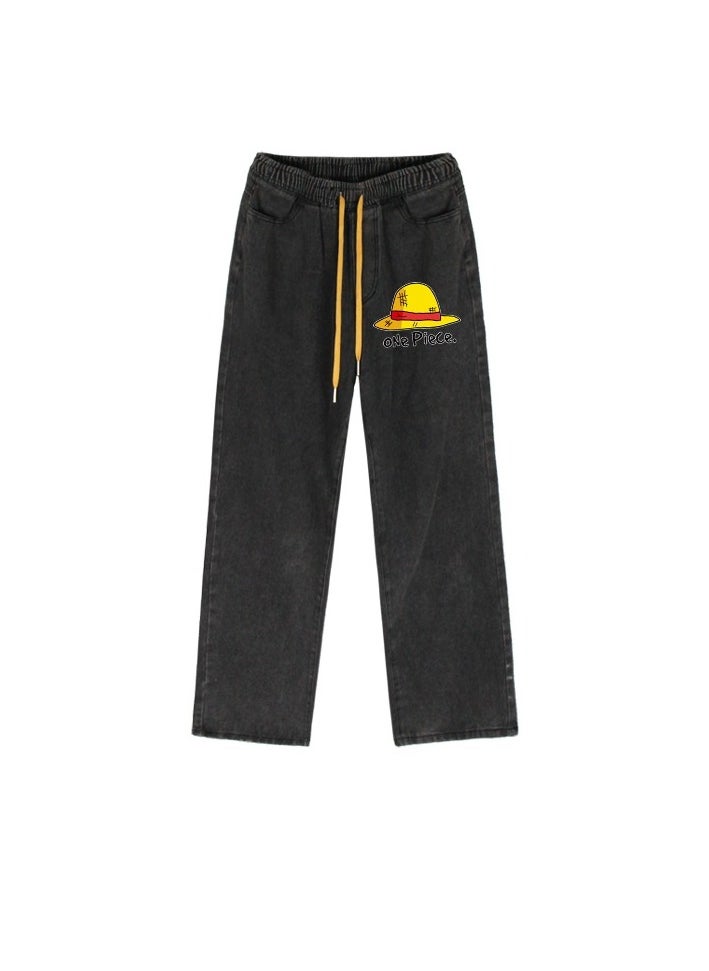 KUYING New One Piece Wide Leg Casual Jeans  - Image 1