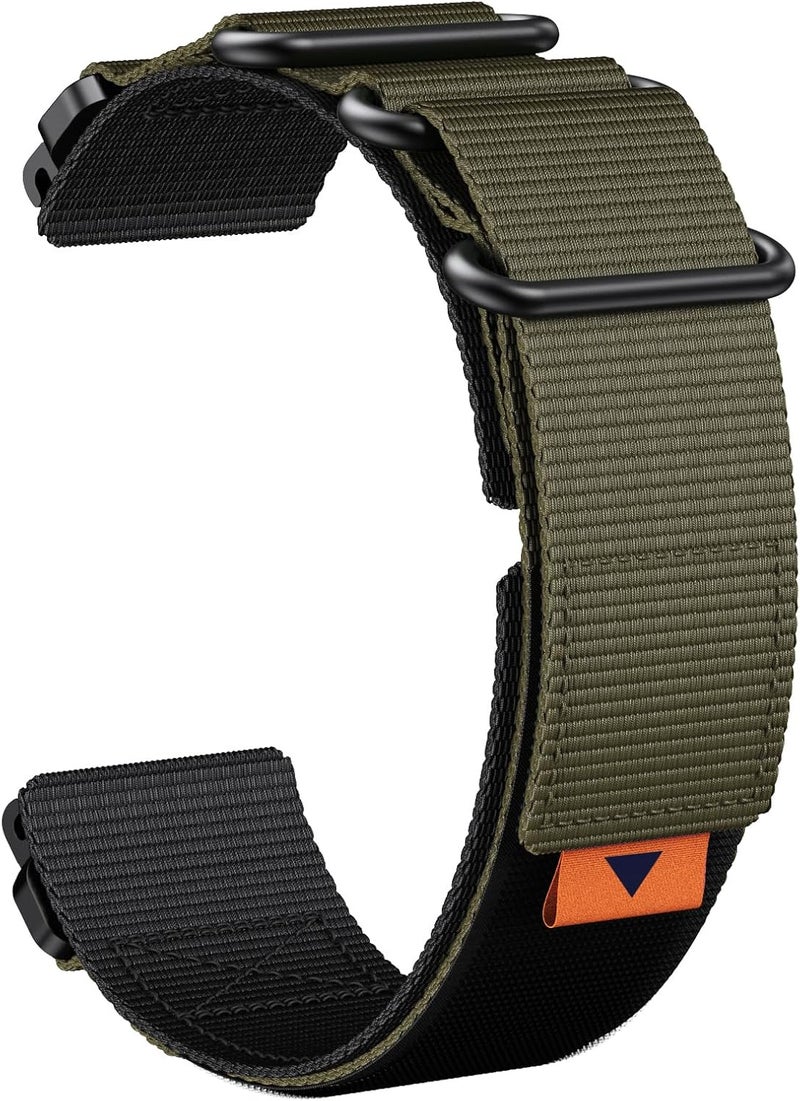 دادو حزام ساعة نايلون ديدو بتصميم ثلاثي الإبزيم مقاس 22 مم متوافق مع Garmin Fenix 7 | Fenix 5P | Approach S62/S60 | Fenix 6 | Fenix 5 | 6 Pro | 5 Plus، حزام نايلون سريع التركيب - Image 3