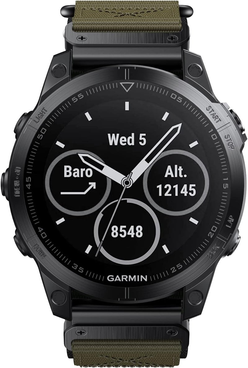 دادو حزام ساعة نايلون ديدو بتصميم ثلاثي الإبزيم مقاس 22 مم متوافق مع Garmin Fenix 7 | Fenix 5P | Approach S62/S60 | Fenix 6 | Fenix 5 | 6 Pro | 5 Plus، حزام نايلون سريع التركيب - Image 4