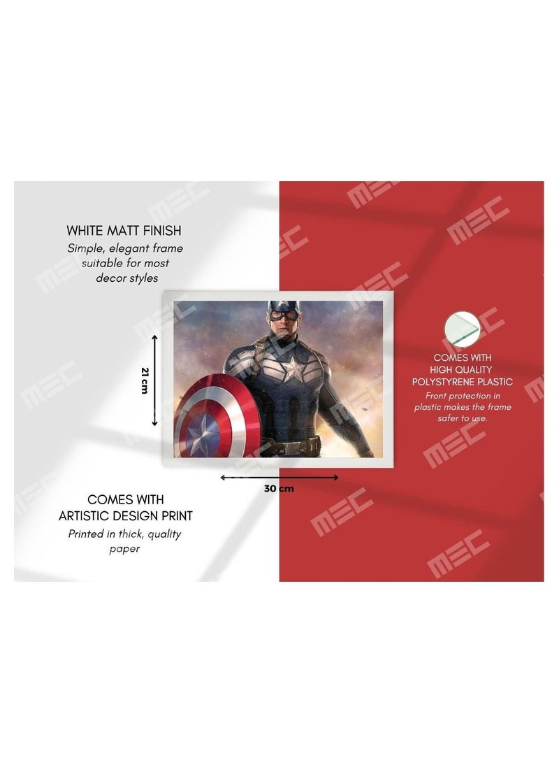 MEC Captain America Design Poster Frame 21x30 Cm - Image 2