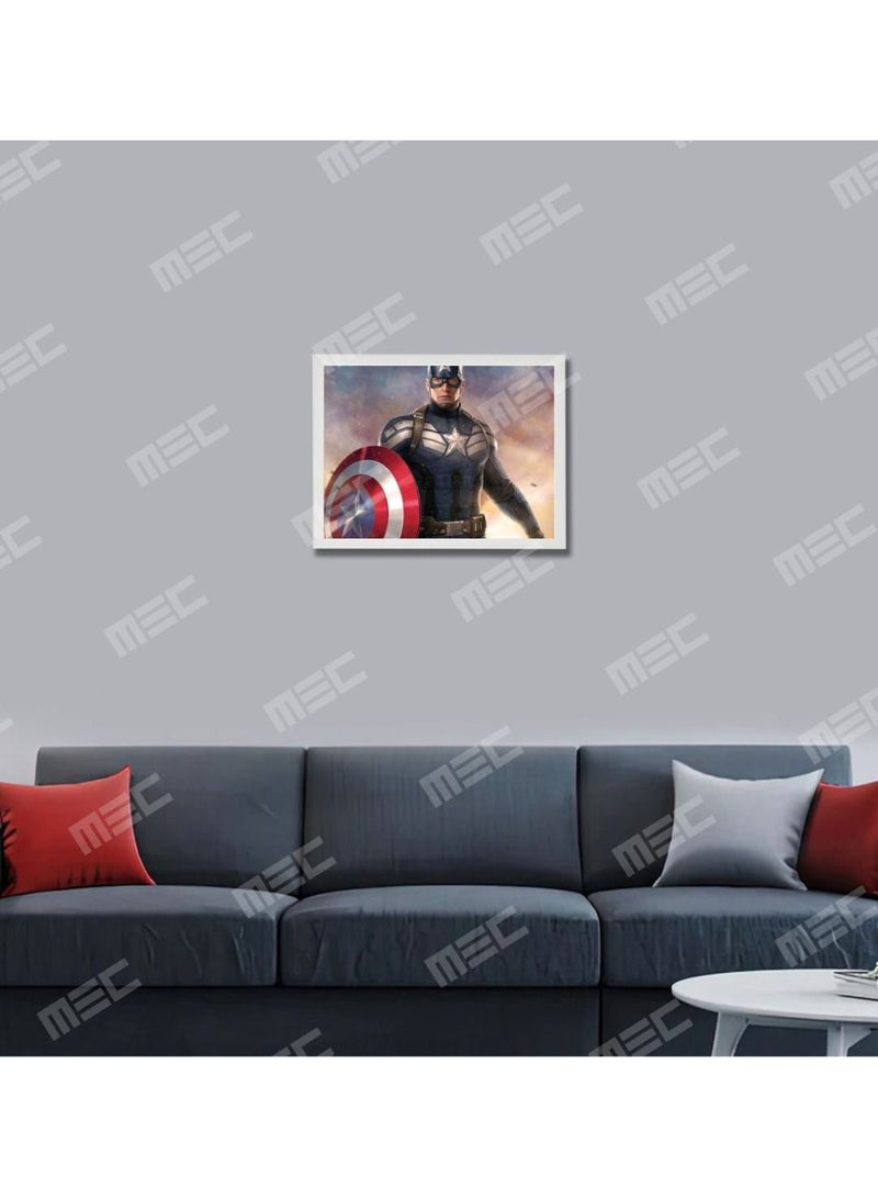 MEC Captain America Design Poster Frame 21x30 Cm - Image 3
