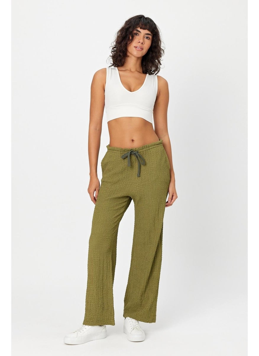 Alexander Gardi - Alexandergardi Textured Tie Waist Palazzo Trousers (B25-0023101) - Image 1
