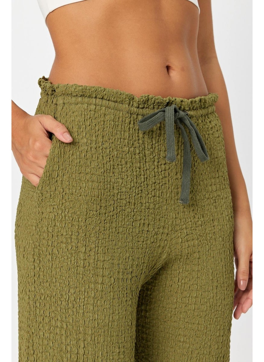 Alexander Gardi - Alexandergardi Textured Tie Waist Palazzo Trousers (B25-0023101) - Image 1