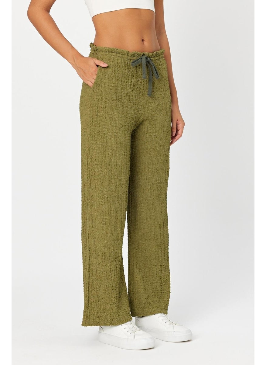 Alexander Gardi - Alexandergardi Textured Tie Waist Palazzo Trousers (B25-0023101) - Image 1