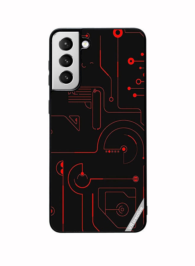 VR CREATIVE Protective Case Cover For Samsung Galaxy S22 5G Game Circuit Design Multicolour - Image 1