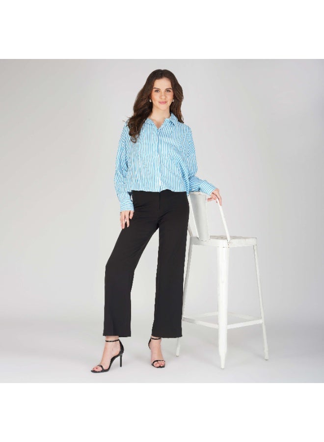 Linelle Soft Crepe Printed Ladies Shirt – Collar Neck and Full Sleeves - Image 1