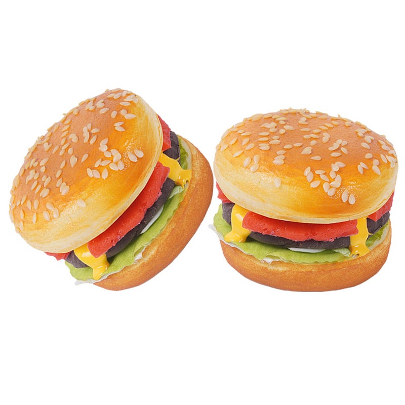 4 Pcs Simulation Burger Model Fake Burger Decoration Bakery Food Photography Prop - Image 5
