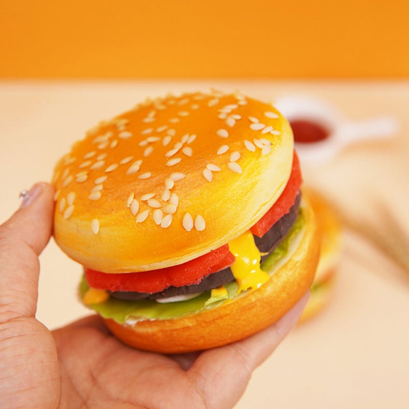 4 Pcs Simulation Burger Model Fake Burger Decoration Bakery Food Photography Prop - Image 4