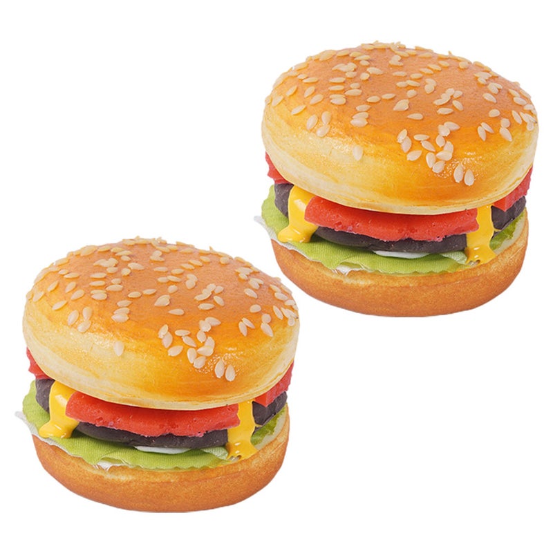 4 Pcs Simulation Burger Model Fake Burger Decoration Bakery Food Photography Prop - Image 3
