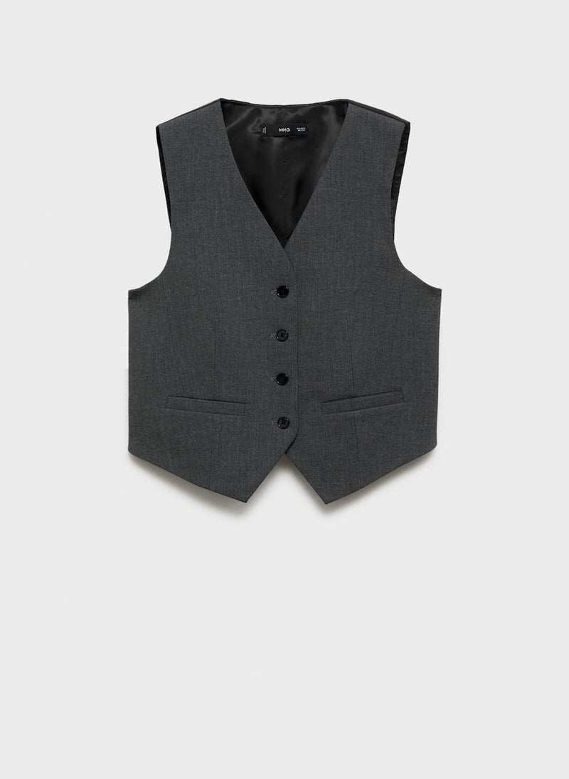 MANGO Casual Avola Waistcoat  - Image 4