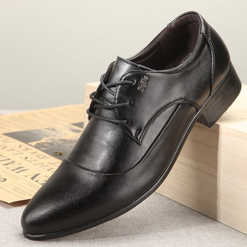 Korean Style White Pointed Mens Business Casual Shoes for Spring/SummerBlack 8376 Black 8376