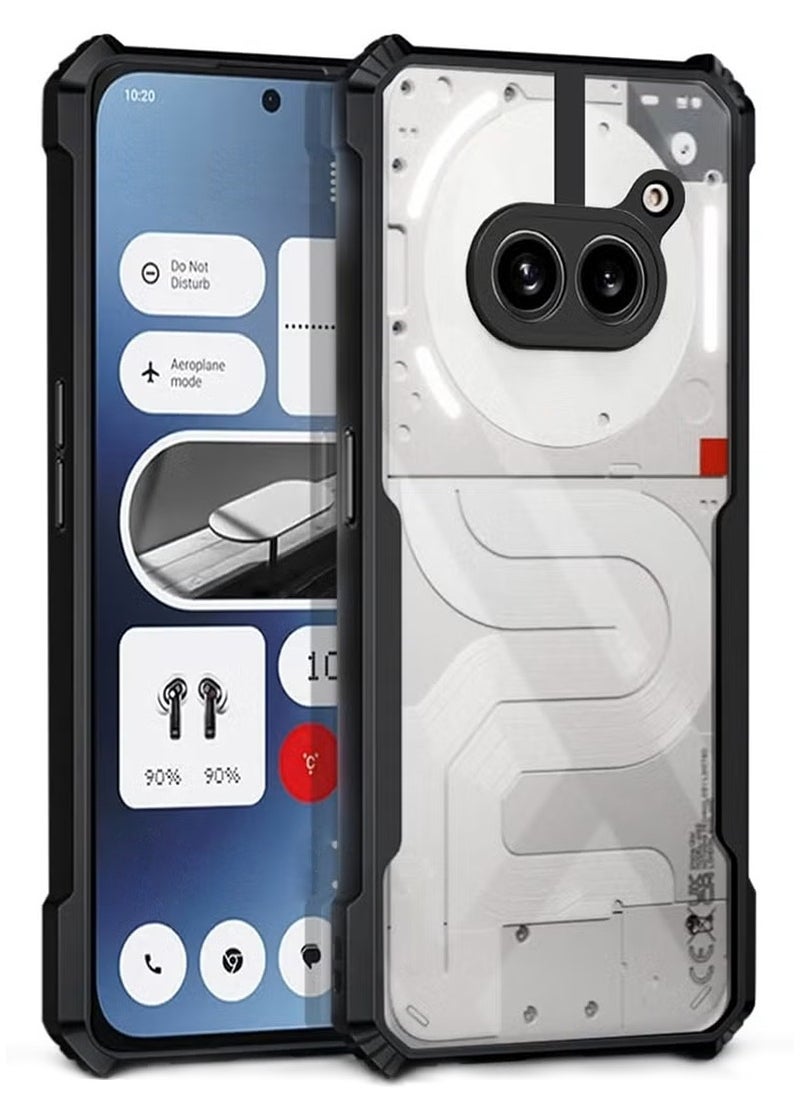 Generic Case Cover for Nothing Phone 2A 5G , Ultra-Thin Lightweight Cover Soft TPU Bumper + Acrylic Clear Back Mobile Phone Case Cover Black  - Image 1