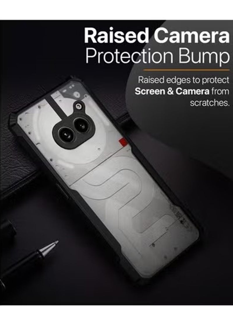 Generic Case Cover for Nothing Phone 2A 5G , Ultra-Thin Lightweight Cover Soft TPU Bumper + Acrylic Clear Back Mobile Phone Case Cover Black  - Image 2