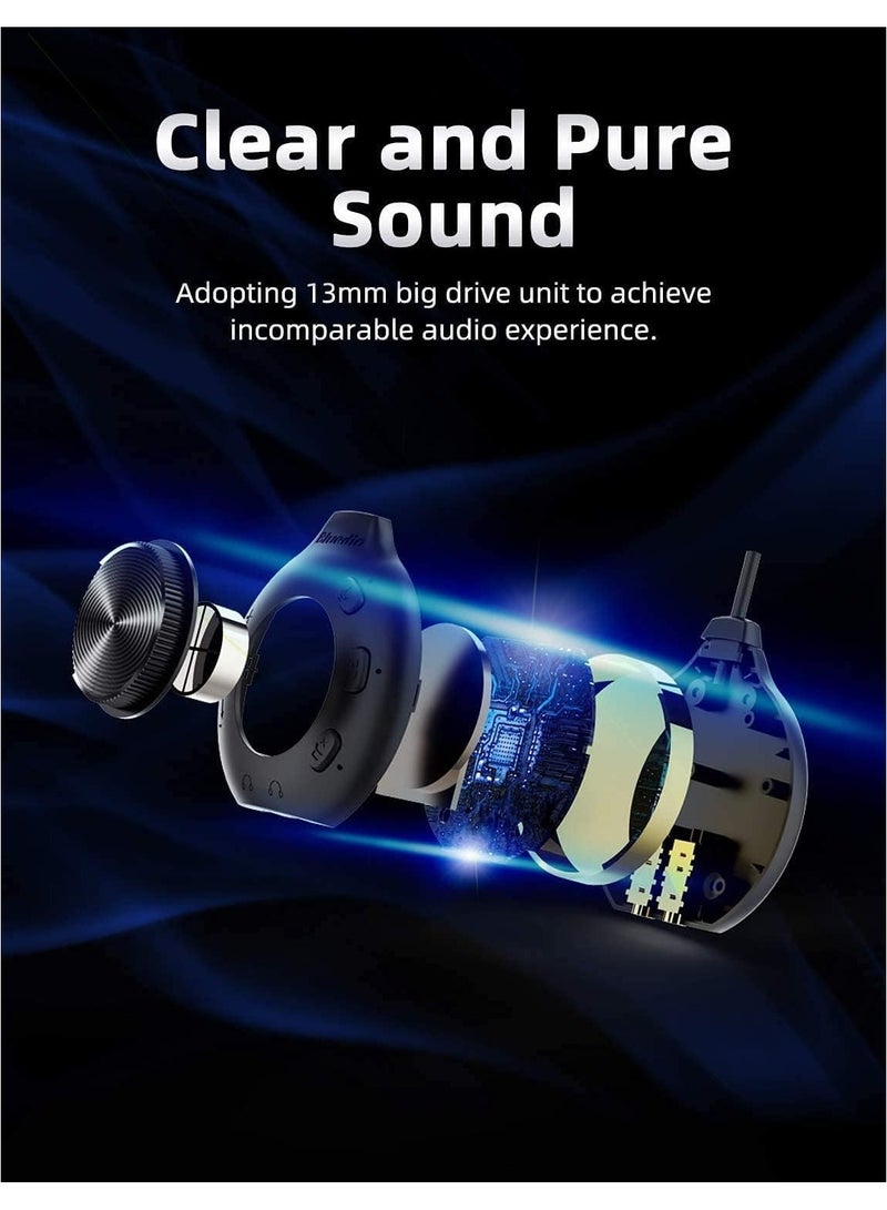 GUDOO سماعات أذن للألعاب، سماعات أذن سلكية مغناطيسية داخل الأذن مع ميكروفون، ستيريو محيطي افتراضي 7.1 قناة USB، سماعات رأس عازلة للضوضاء لأجهزة الكمبيوتر والهواتف الذكية وPSP مع دعم 3.5 مم - Image 5