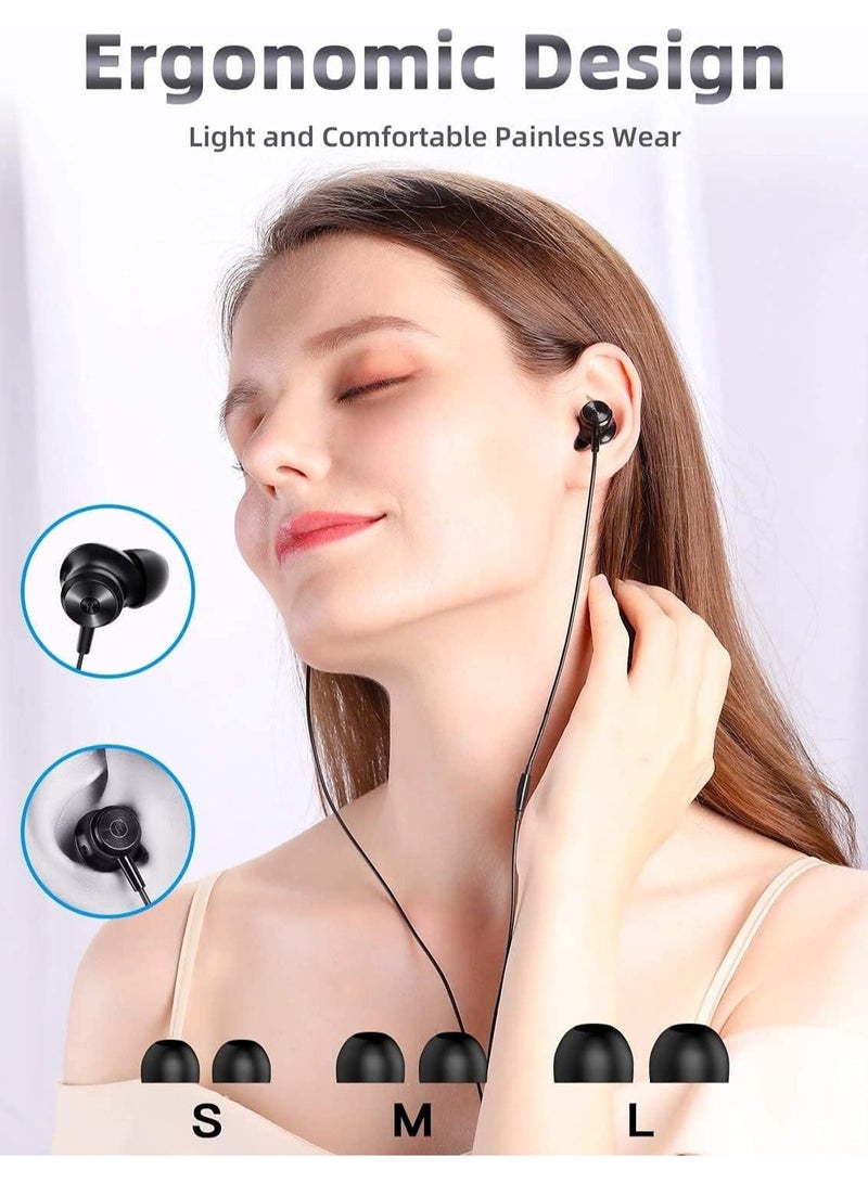 GUDOO سماعات أذن للألعاب، سماعات أذن سلكية مغناطيسية داخل الأذن مع ميكروفون، ستيريو محيطي افتراضي 7.1 قناة USB، سماعات رأس عازلة للضوضاء لأجهزة الكمبيوتر والهواتف الذكية وPSP مع دعم 3.5 مم - Image 4