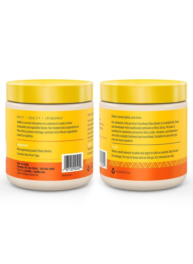 Alaffia Pure Unrefined Shea Butter, Unscented 2-Pack, 11 Oz Ea - Image 2