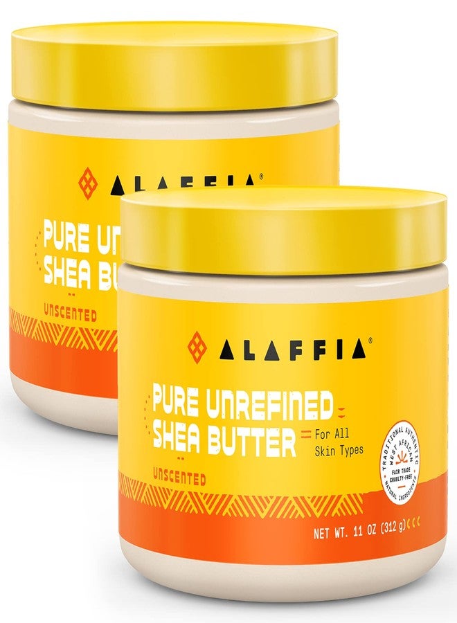 Alaffia Pure Unrefined Shea Butter, Unscented 2-Pack, 11 Oz Ea - Image 1