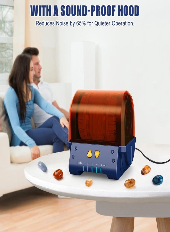 Fistone Rock Tumbler Kit - Noise-Reducing Rock Polisher for Kids & Adults | 5-Day Timer | Great STEM Gift for Young Rock Collectors & Geology Enthusiasts - Image 4