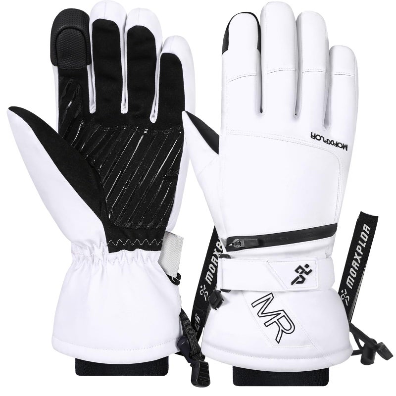MORXPLOR Ski Snow Gloves for Men Women,3M Thinsulate Insulated Warm Winter Snowboard Windproof Winter Touchscreen Snowmobile Gloves for Cold Weather - Image 1