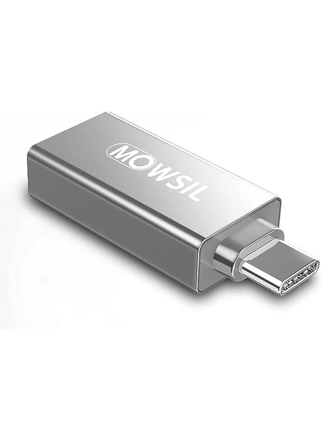 MOWSIL - Type-C to USB 2 Port Converter, 5 cm Length, Grey - Image 1
