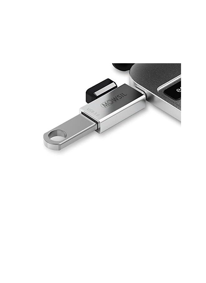 MOWSIL - Type-C to USB 2 Port Converter, 5 cm Length, Grey - Image 1