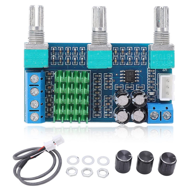XHM567 لوحة مضخم طاقة ثنائي القناة 80 واط وحدة تحكم حجم رقمية منخفضة الضوضاء DC12V - Image 2