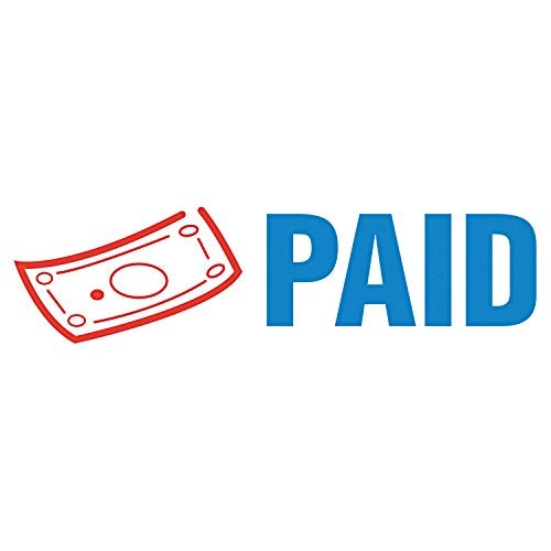 ACCUSTAMP2 035535 Pre-Inked Shutter Stamp Paid, Red/Blue Ink, 1 Count - Image 2