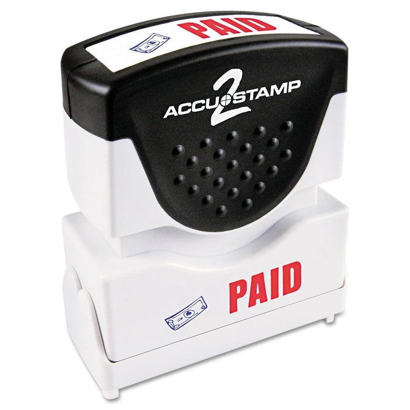 ACCUSTAMP2 035535 Pre-Inked Shutter Stamp Paid, Red/Blue Ink, 1 Count - Image 5
