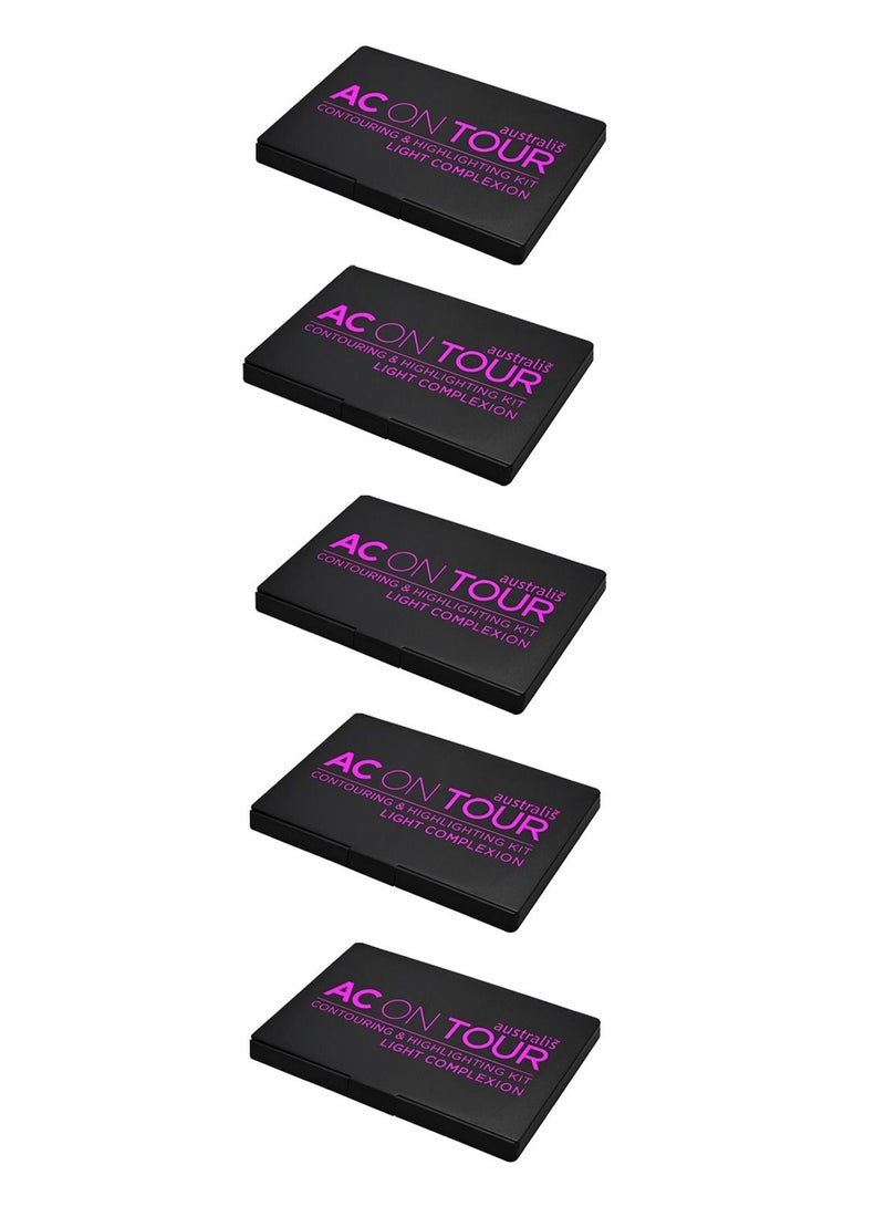 Australis Pack Of 5 - AC On Tour Contour Highlight Palette LIGHT Complexion - Image 1