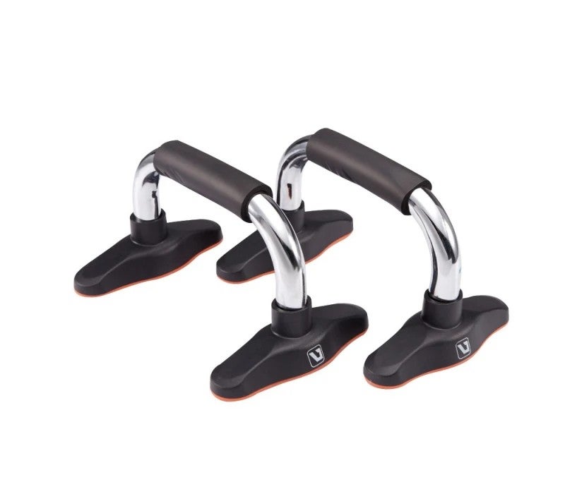 LiveUp Chrome Push Up Bar-Sr Push-Up Bar - Silver