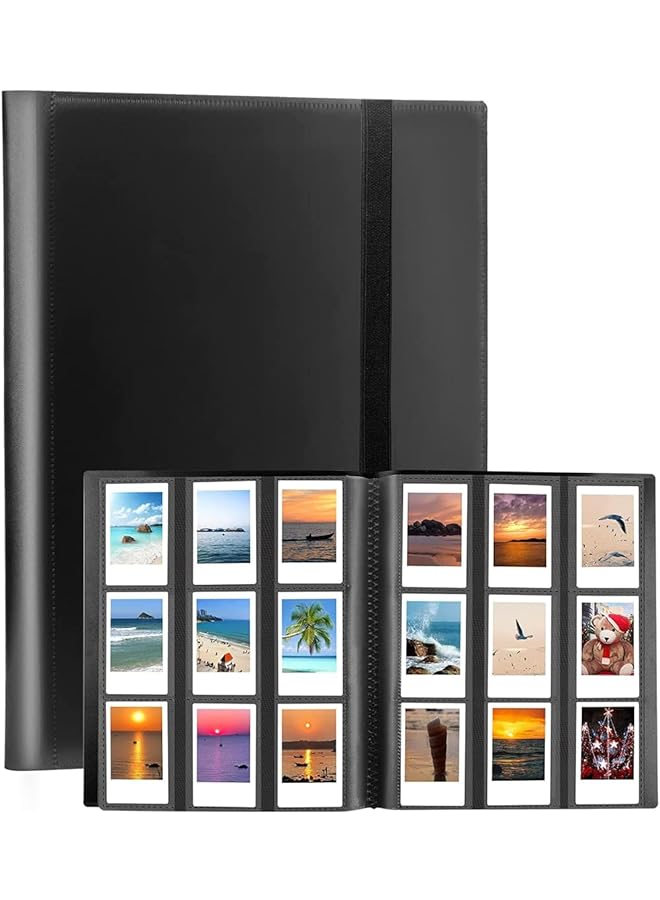 432 Pockets Photo Album for Fujifilm Instax Mini Camera, for Polaroid Camera, for Fujifilm Instax Mini 11 90 70 9 8+ 8 LiPlay Instant Camera, for Polaroid Snap SnapTouch PIC-300 Z2300 Camera (Black）